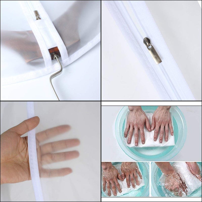 HomeClean Dress Bags for Hanging Clothes 24'' x 54'' Long Dress Hanging Garment Bag White Breathable Garment Bags for Hanging Clothes Full Zipper Dust Cover for Storage Closet Pack of 6 - Image 5
